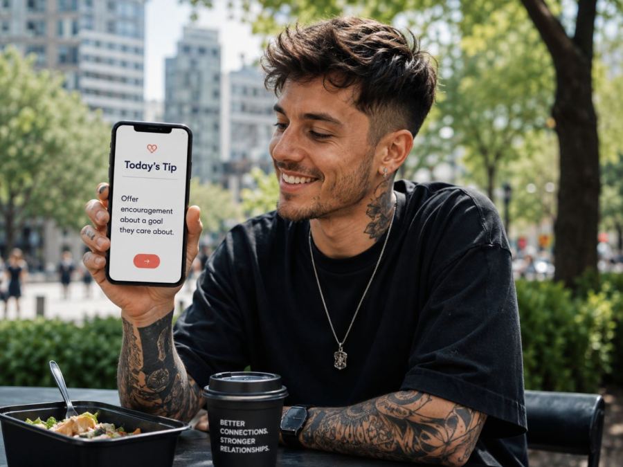 Someone receiving their daily Relationship Tip